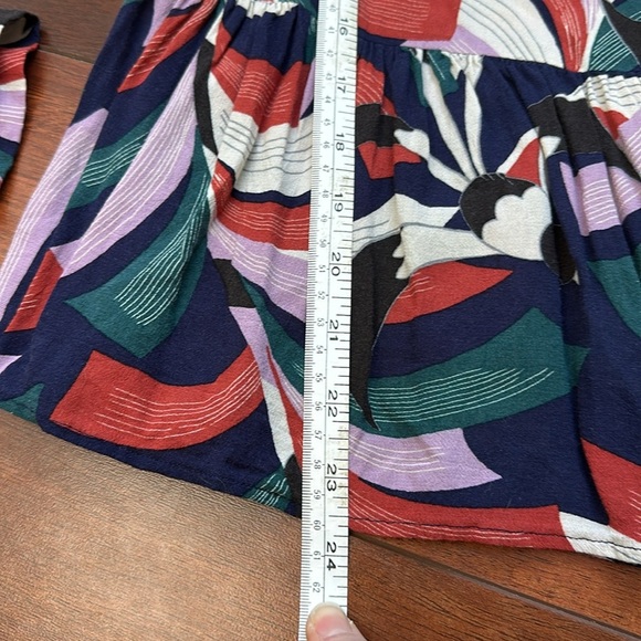 Maeve by Anthropologie Patterned Lightweight Long Sleeve Blouse Size Medium - Picture 4 of 5